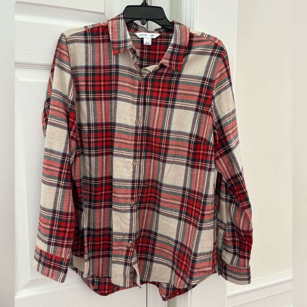 Old Navy Flannel Button Down Top